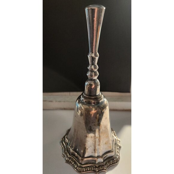 Handheld Bell Avon Silverplate Polished Finish 5.5" holiday christmas vtg - Picture 2 of 4